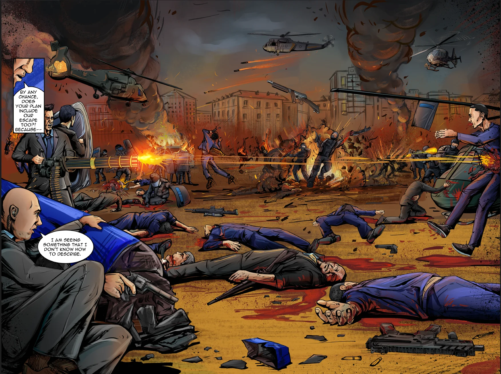 Above image is an exclusive page from Hot Blood.