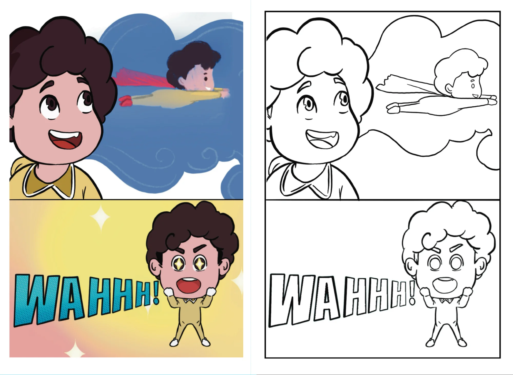 Preview page from the upcoming Zoola coloring book.